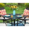 5pc Patio Dining Set With Steel Table & Rattan Chairs - Captiva Designs