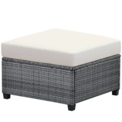 7pc Outdoor Wicker Seating Set With Cushions - Beige - GODEER -Crosley Sales Store GUEST 00eec04c 3ba7 4701 ae66 e77d93553462