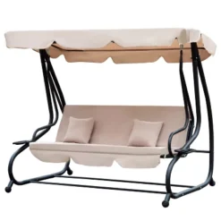 Outsunny 3 Seat Outdoor Free Standing Swing Bench Porch Swing With Stand, Comfortable Cushioned Fabric & Included Canopy 14 Outsunny 3 Seat Outdoor Free Standing Swing Bench Porch Swing With Stand, Comfortable Cushioned Fabric & Included Canopy -Crosley Sales Store GUEST 01a88e3c 3f56 4121 99f4 1d958c5f94a5