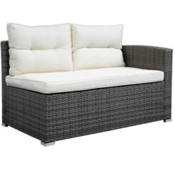4pc Wicker Patio Set With Large Storage Box & Cushions - Gray/Beige - GODEER 10 4pc Wicker Patio Set With Large Storage Box & Cushions - Gray/Beige - GODEER -Crosley Sales Store GUEST 02bb81bf 04a8 48da 9ab4 f2549fce268e