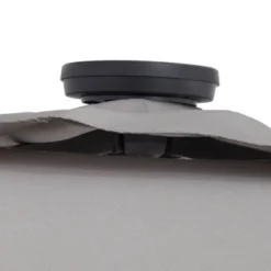 10' X 6.5' Solar LED Patio Umbrella With Tilt And Crank Lift Gray - Wellfor -Crosley Sales Store GUEST 0316eee9 8c2d 482d 86ff c410b835749b