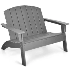 Costway Patio Adirondack Chair Loveseat Bench HDPE Weather Resistant Deck Grey -Crosley Sales Store GUEST 0325c63f e9b2 451b ac73 88ef63e045ef