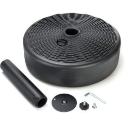 Rattan Design Resin Fillable Umbrella Base Black - Backyard Expressions -Crosley Sales Store GUEST 033e241e d11d 4e96 bfd8 6c7dc6a3ad22