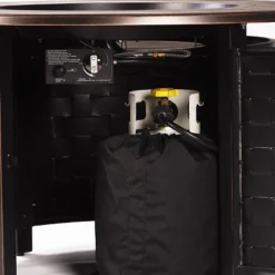 5pc Outdoor Fire Table Set With 44" Round Fire Table, 4 Deep Seating Swivel Rocking Chairs & Table Fabric Covers - Oakland Living -Crosley Sales Store GUEST 04b1c5dc c877 4f70 942b 38f6e5602332 1