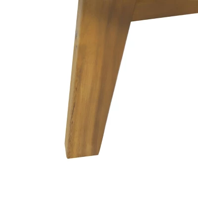 Solano 4pc Outdoor Wooden Chat Set With Rectangular Coffee Table - White/Teak - Christopher Knight Home 13 Solano 4pc Outdoor Wooden Chat Set With Rectangular Coffee Table - White/Teak - Christopher Knight Home - Image 13