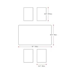 5pc Outdoor Dining Set - Natural - CorLiving -Crosley Sales Store GUEST 04fd2aae 3e7a 4766 aac8 301a32f34a60