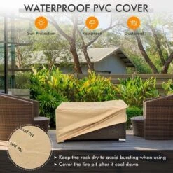 Costway 8PCS Patio Rattan Furniture Set Fire Pit Table Tank Holder Cover Deck Off White/Black/Navy/Red/Turquoise 18 Costway 8PCS Patio Rattan Furniture Set Fire Pit Table Tank Holder Cover Deck Off White/Black/Navy/Red/Turquoise -Crosley Sales Store GUEST 055ea75f 387d 40da 8c8e 3432f0afde3f