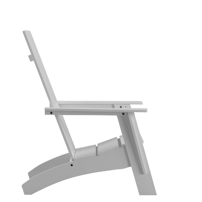 Emma And Oliver Harmon Set Of 4 Harmon Modern All-Weather White Poly Resin Adirondack Rocking Chairs With A Wood Burning Fire Pit For Outdoor Use 11 Emma And Oliver Harmon Set Of 4 Harmon Modern All-Weather White Poly Resin Adirondack Rocking Chairs With A Wood Burning Fire Pit For Outdoor Use - Image 11