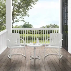 Bates 3pc Outdoor Chair Set - White - Crosley -Crosley Sales Store GUEST 064832c9 c499 4da3 813f 29210227e4e3