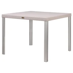 Oslo Rattan Square Dining Table With Aluminum Legs - Lagoon -Crosley Sales Store GUEST 06cd56f7 fa0c 4502 ae51 b2c4061ac177