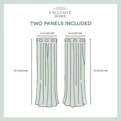 Set Of 2 Canvas Grommet Top Light Filtering Window Curtain Panels - Nicole Miller -Crosley Sales Store GUEST 06e2582e 18d2 49c2 8ce7 f8e46deddf78