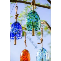 Evergreen Art Glass Speckle Turquoise Bell Chime -Crosley Sales Store GUEST 0792a262 98f0 46f4 b120 63788dff1bed