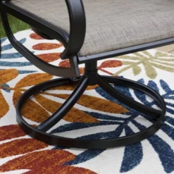 7pc Metal Patio Dining Set With 60"x37" Rectangular Metal Table & Padded Swivel Chairs - Captiva Designs -Crosley Sales Store GUEST 07ca64eb d7db 46e3 9b12 21388fe024c3