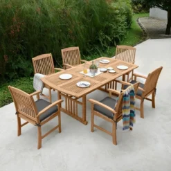 7pc Rowlette Teak Patio Dining Set With Cushion - Cambridge Casual 17 7pc Rowlette Teak Patio Dining Set With Cushion - Cambridge Casual -Crosley Sales Store GUEST 08beced1 591d 46e0 aee0 c6750976357f