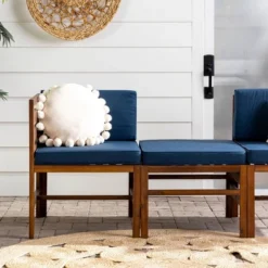 3pc Modular Acacia Wood Patio Chat Set With Cushions - Saracina Home -Crosley Sales Store GUEST 08ef0f7d 7bb9 4ea9 a1ae 96628aa98d4f