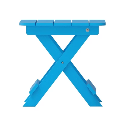 Emma And Oliver Portable Folding HDPE Adirondack Side Table For Indoor/Outdoor Use 9 Emma And Oliver Portable Folding HDPE Adirondack Side Table For Indoor/Outdoor Use - Image 9