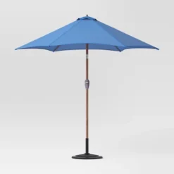 9'x9' Market Patio Umbrella - Light Wood Pole - Threshold™ -Crosley Sales Store GUEST 0a06f70c 7dde 4a88 9f3e 1163305f597b