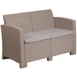 Merrick Lane Outdoor Furniture Resin Loveseat Faux Rattan Wicker Pattern 2-Seat Loveseat With All-Weather Cushions 14 Merrick Lane Outdoor Furniture Resin Loveseat Faux Rattan Wicker Pattern 2-Seat Loveseat With All-Weather Cushions -Crosley Sales Store GUEST 0a2d735a 148c 4b8e 82f2 a0af794dbf45