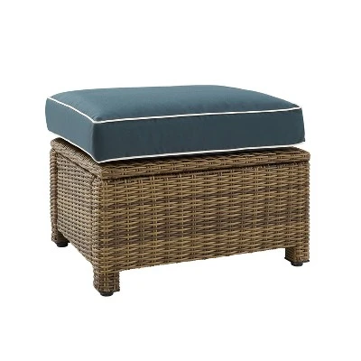 Bradenton Outdoor Wicker Ottoman - Crosley 3 Bradenton Outdoor Wicker Ottoman - Crosley - Image 3