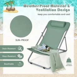 Costway Set Of 2 Beach Chair Portable 3-Position Lounge Chair W/ Headrest BlueGreenOrange 15 Costway Set Of 2 Beach Chair Portable 3-Position Lounge Chair W/ Headrest BlueGreenOrange -Crosley Sales Store GUEST 0ade1888 2af4 4bfa ab1b 5c3690bd6423