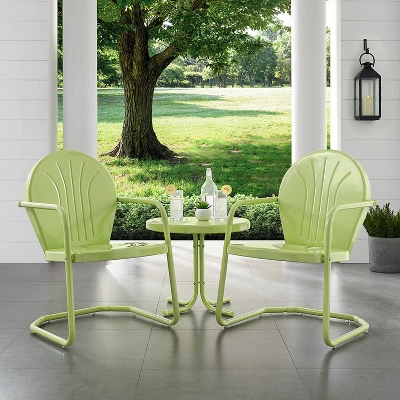 Griffith 3pc Outdoor Conversation Set - Key Lime - Crosley 1 Griffith 3pc Outdoor Conversation Set - Key Lime - Crosley