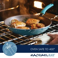 Rachael Ray Cook + Create Aluminum Nonstick Frying Pan 12.5" Agave Blue 22 Rachael Ray Cook + Create Aluminum Nonstick Frying Pan 12.5" Agave Blue -Crosley Sales Store GUEST 0c453726 f5f5 41fe bcfb df7acfa30c5e