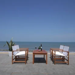 Mardin 4pc Living Set - Natural/Beige - Safavieh -Crosley Sales Store GUEST 0c7e3b73 95f4 493b 8965 2422c0db8c73