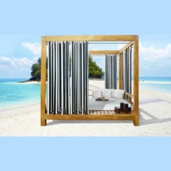 Commonwealth Seascapes Stripes Light Filtering Provide Privacy Satiny Look Grommet Outdoor Panel Pair Black 7 Commonwealth Seascapes Stripes Light Filtering Provide Privacy Satiny Look Grommet Outdoor Panel Pair Black -Crosley Sales Store GUEST 0d3ce26e 0e19 4254 8320 102f024922ef