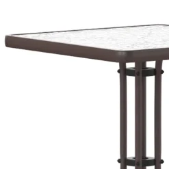 Flash Furniture Barker 23.5'' Square Tempered Glass Metal Table -Crosley Sales Store GUEST 0dd21439 99fb 4605 9446 150a73069fe0