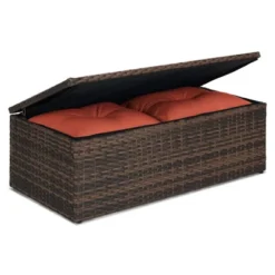 6pc Wicker Outdoor Conversation Set With Cushions - Orange - EDYO LIVING -Crosley Sales Store GUEST 0de9805e d4ed 4afc bcb4 ca5c32355f25