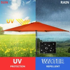 Costway 9FT Patio Umbrella Patio Market Steel Tilt W/ Crank Outdoor Yard Garden Orange -Crosley Sales Store GUEST 0f8d7d3d d70d 4060 85d1 49107a62abd5