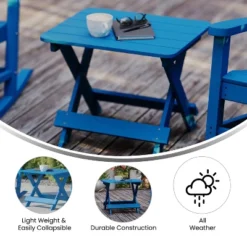 Emma And Oliver Portable Folding HDPE Adirondack Side Table For Indoor/Outdoor Use 18 Emma And Oliver Portable Folding HDPE Adirondack Side Table For Indoor/Outdoor Use -Crosley Sales Store GUEST 11407629 087e 4427 a7aa 735c36438fd5