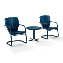 Ridgeland 3pc Outdoor Seating Set - Navy - Crosley -Crosley Sales Store GUEST 13091f31 814c 4c33 9dc4 c8f83fd0b883