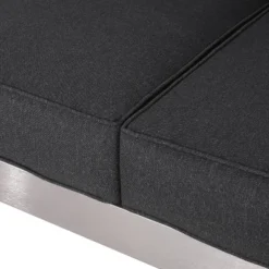 Aviara 2pc Aluminum Patio Loveseat & Coffee Table Set - Gray - Christopher Knight Home -Crosley Sales Store GUEST 1389f72d 5059 45a7 b021 c93d899c9e46