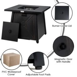 Tangkula 9PCS Outdoor Patio Furniture Set With 30" Propane Fire Pit Table PE Wicker Space-Saving Sectional Sofa Set W/ Storage Box & Cushions 18 Tangkula 9PCS Outdoor Patio Furniture Set With 30" Propane Fire Pit Table PE Wicker Space-Saving Sectional Sofa Set W/ Storage Box & Cushions -Crosley Sales Store GUEST 148f8c7e 2fe6 4b50 aebd dd54b8077e03