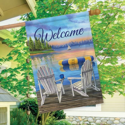 Briarwood Lane Waterfront Retreat Nautical House Flag Summer Welcome Adirondack Chairs 28"x40" 2 Briarwood Lane Waterfront Retreat Nautical House Flag Summer Welcome Adirondack Chairs 28"x40" - Image 2