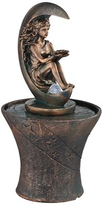 John Timberland Crescent Moon Modern Bubbler Outdoor Floor Water Fountain With LED Light 34" For Yard Garden Patio Home Deck Porch Exterior Balcony 6 John Timberland Crescent Moon Modern Bubbler Outdoor Floor Water Fountain With LED Light 34" For Yard Garden Patio Home Deck Porch Exterior Balcony - Image 6