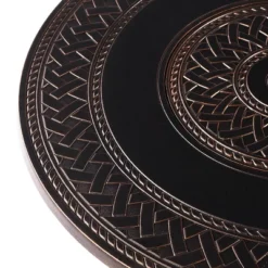 Oakland Living 5pc Aluminum Outdoor Patio Fire Pit Dining With 34" Round Fire Table Copper/Beige -Crosley Sales Store GUEST 15e02385 97e9 428e 8690 2c9d15b50ef9