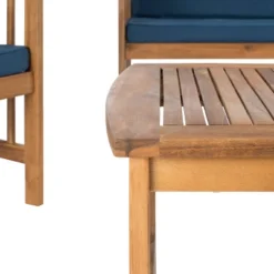 Fontana 4pc Outdoor Set - Natural Look/Navy - Safavieh -Crosley Sales Store GUEST 17139a5b 922f 44fb 8e11 df4d32e869b2