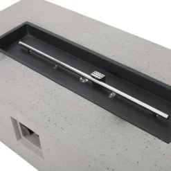 Cape Coral 5pc Aluminum And MGO Seating Set With Fire Table Khaki/Light Gray - Christopher Knight Home -Crosley Sales Store GUEST 173ee431 ee21 43e6 a981 6a30882eb599