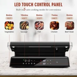 Costway Electric Panini Press Grill 1200W Sandwich Maker With Independent Temperature Control & Removable Drip Tray -Crosley Sales Store GUEST 19618fd5 032a 4174 a65f e763197c7376