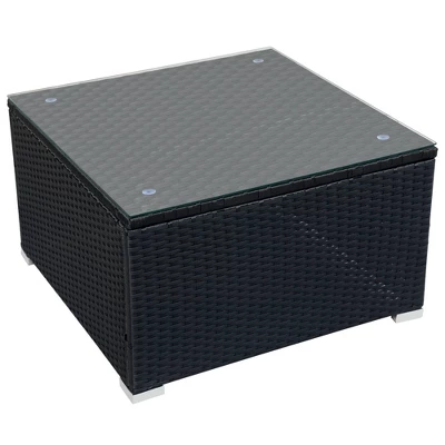 9pc Wicker Patio Set With Cushions - Black/Beige - GODEER 12 9pc Wicker Patio Set With Cushions - Black/Beige - GODEER - Image 12