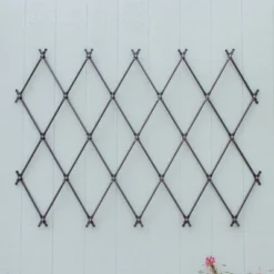 Achla Designs 43" Traditional Wall Mounted Lattice Iron Garden Trellis Graphite Powder Coat Finish 9 Achla Designs 43" Traditional Wall Mounted Lattice Iron Garden Trellis Graphite Powder Coat Finish -Crosley Sales Store GUEST 1a5f9b80 0b56 4c4d acb4 555bba1521c4