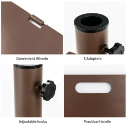 Costway 10ft Solar Lights Patio Umbrella Outdoor W/ 50 LBS Movable Umbrella Stand Red -Crosley Sales Store GUEST 1aa43e5e 4f9f 46f2 85ea e1ae91d906b1