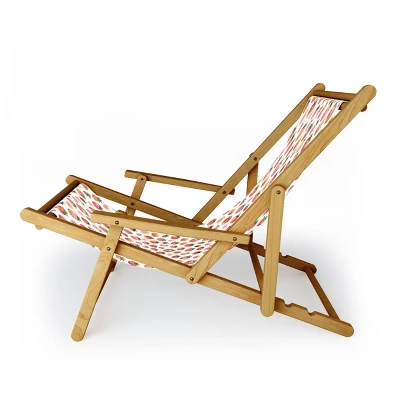 Ninola Design Strawberries Countryside Summer Sling Chair - Red - Deny Designs 1 Ninola Design Strawberries Countryside Summer Sling Chair - Red - Deny Designs