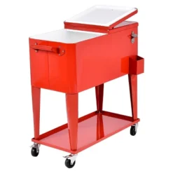 Costway 80-quart Cooler Beer Cart Outdoor Entertaining Rolling Party Steel Bar Bistro -Crosley Sales Store GUEST 1c6a2ceb a9d2 4d57 9b3e dc18990d814d
