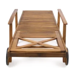 Perla 3pc Outdoor Acacia Wood Chaise Lounge Set With Cushions - Teak/Orange - Christopher Knight Home -Crosley Sales Store GUEST 1f7157b6 fb72 497e 9922 0cd02c2a49be