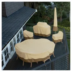 Veranda Square Patio Table And Chair Set Cover - Light Pebble - Classic Accessories -Crosley Sales Store GUEST 1f96611b 2fe7 4874 a3fc f9ed32cbf379