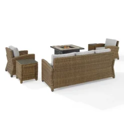 Bradenton 5pc Outdoor Wicker Conversation Set With Fire Table - Crosley 25 Bradenton 5pc Outdoor Wicker Conversation Set With Fire Table - Crosley -Crosley Sales Store GUEST 20d88c7b 39d1 4261 acf6 74a6429b234d