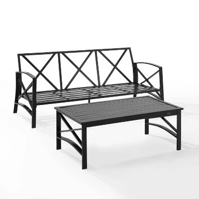 Kaplan 2pc Outdoor Sofa Set - Mist - Crosley 3 Kaplan 2pc Outdoor Sofa Set - Mist - Crosley - Image 3